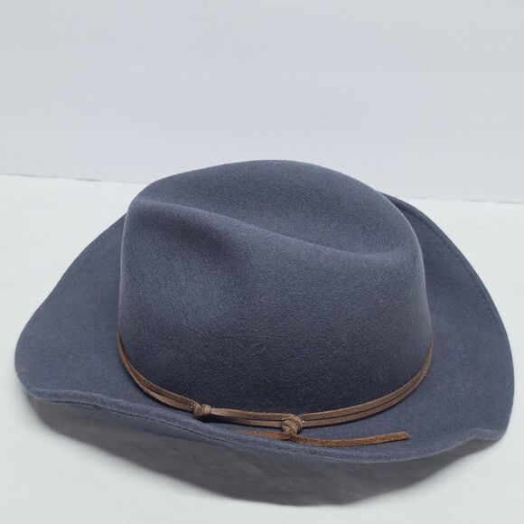 Ale by Alessandra Aurora Wool Felt Hat Smokey Blue Gray Adjustable Boho Cowgirl main image 8